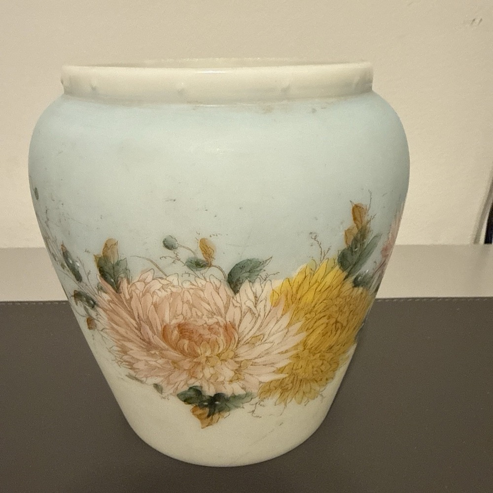 Antique C.F. Monroe Wave Crest Biscuit Cracker Jar No Lid No Handle